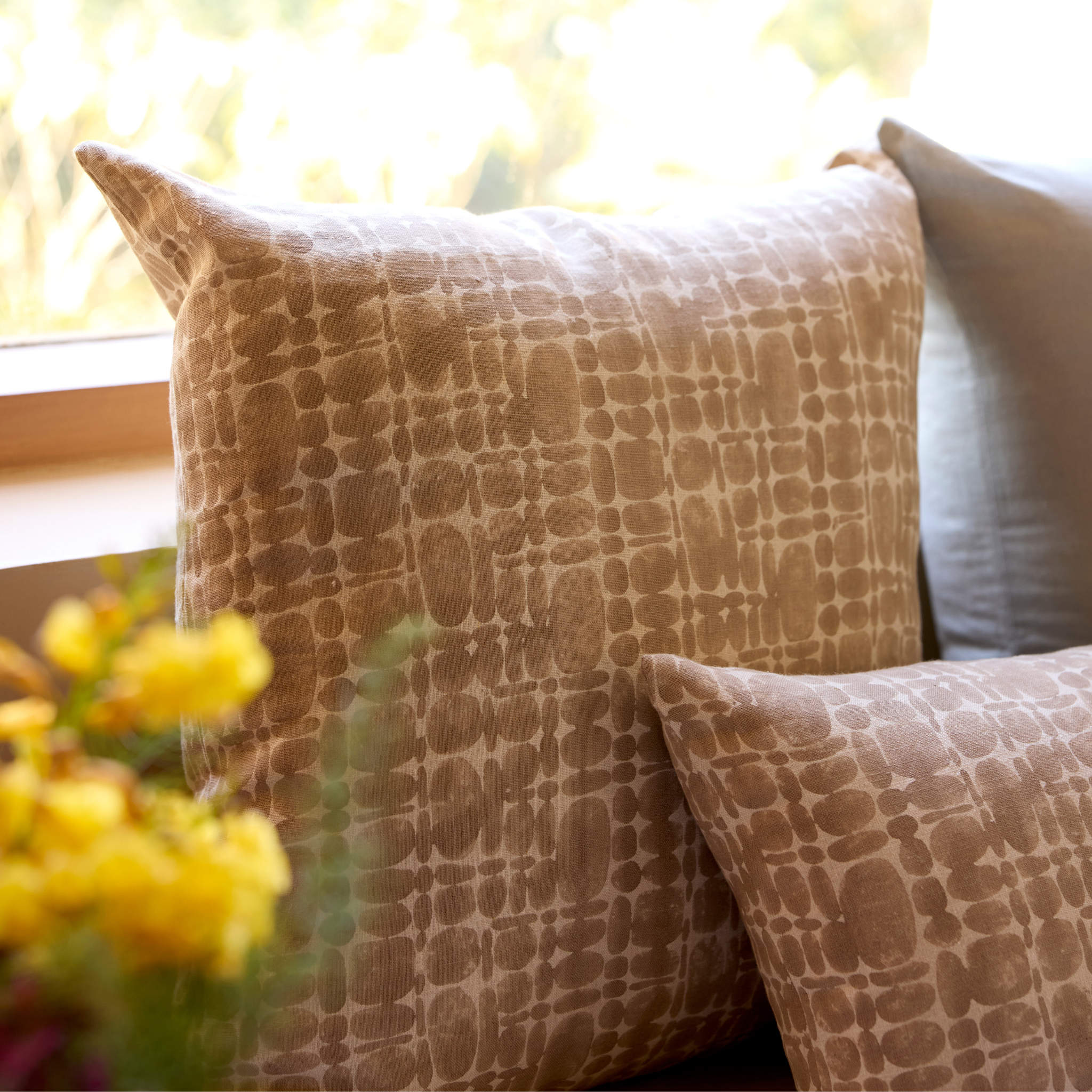 Pierre Throw Pillow in Mushroom