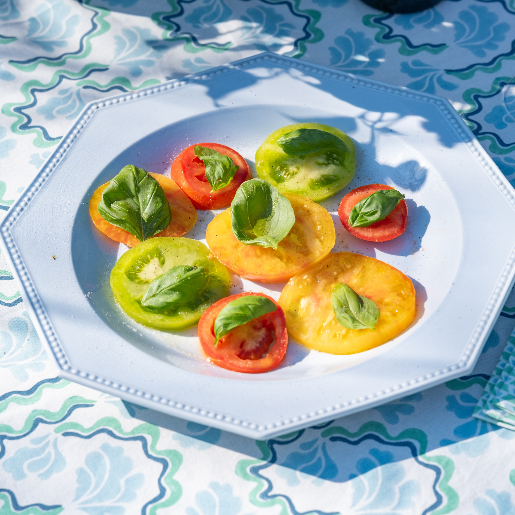 Antique Serving Platter with Pearl Edges