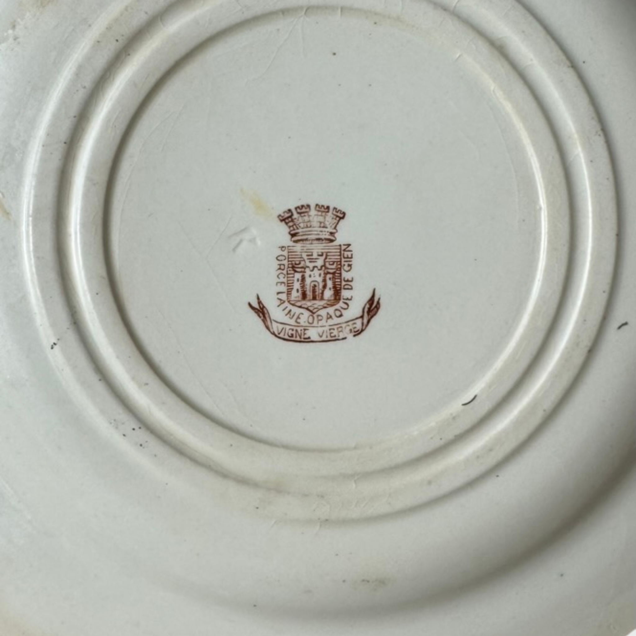 Assiettes Gien "Vigne Vierge"