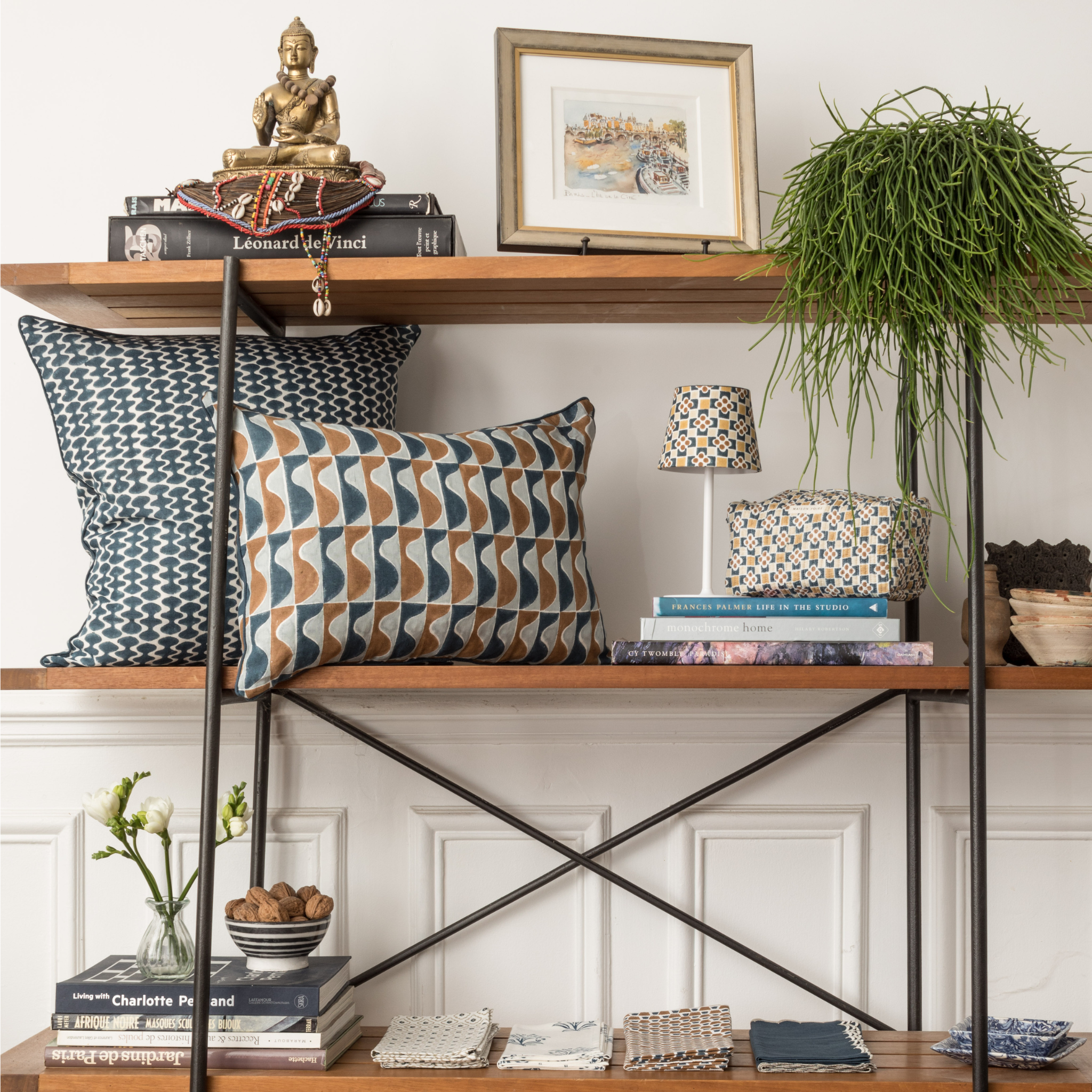 Housse de Coussin Agnes, bleu