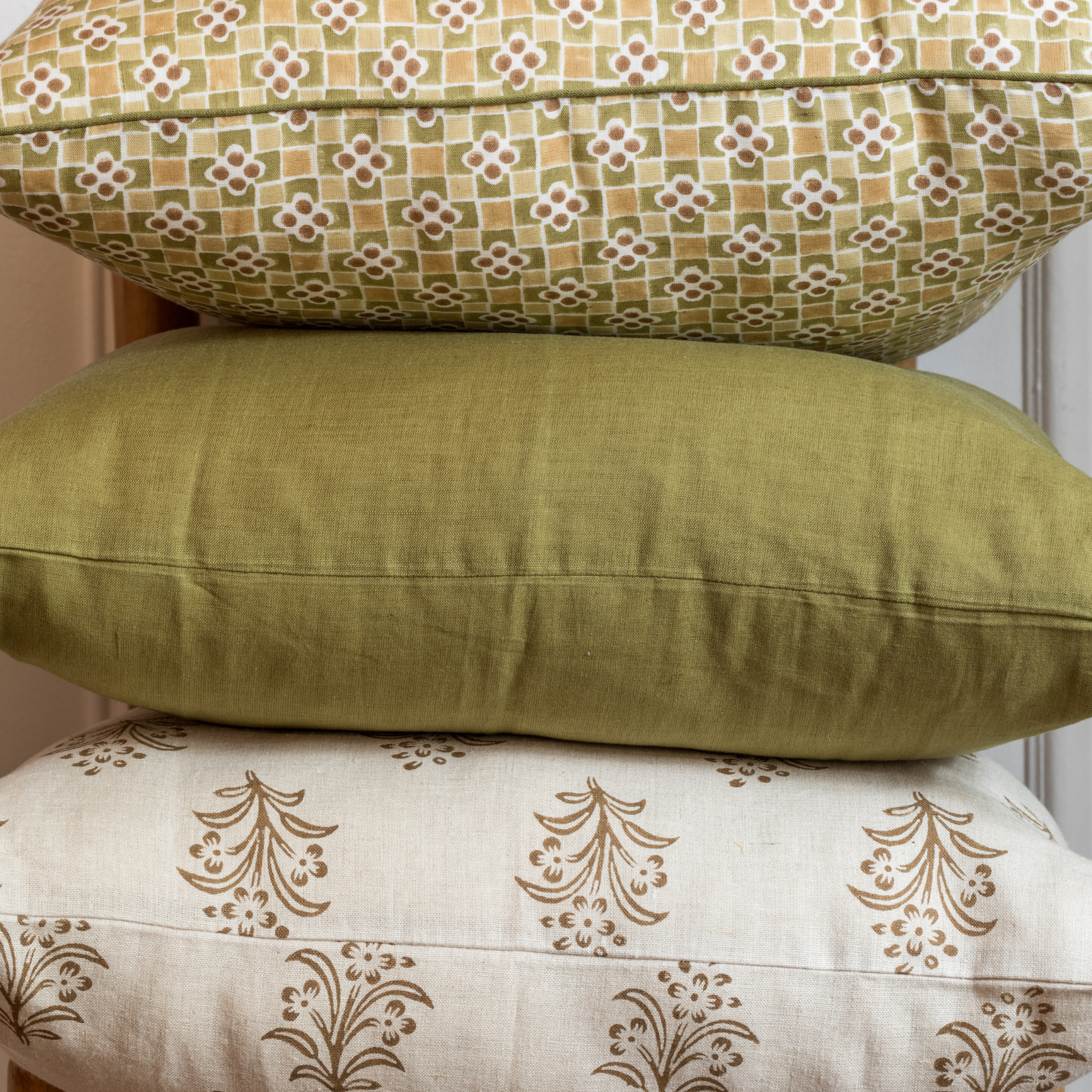 Housse de coussin Arthur, Olive