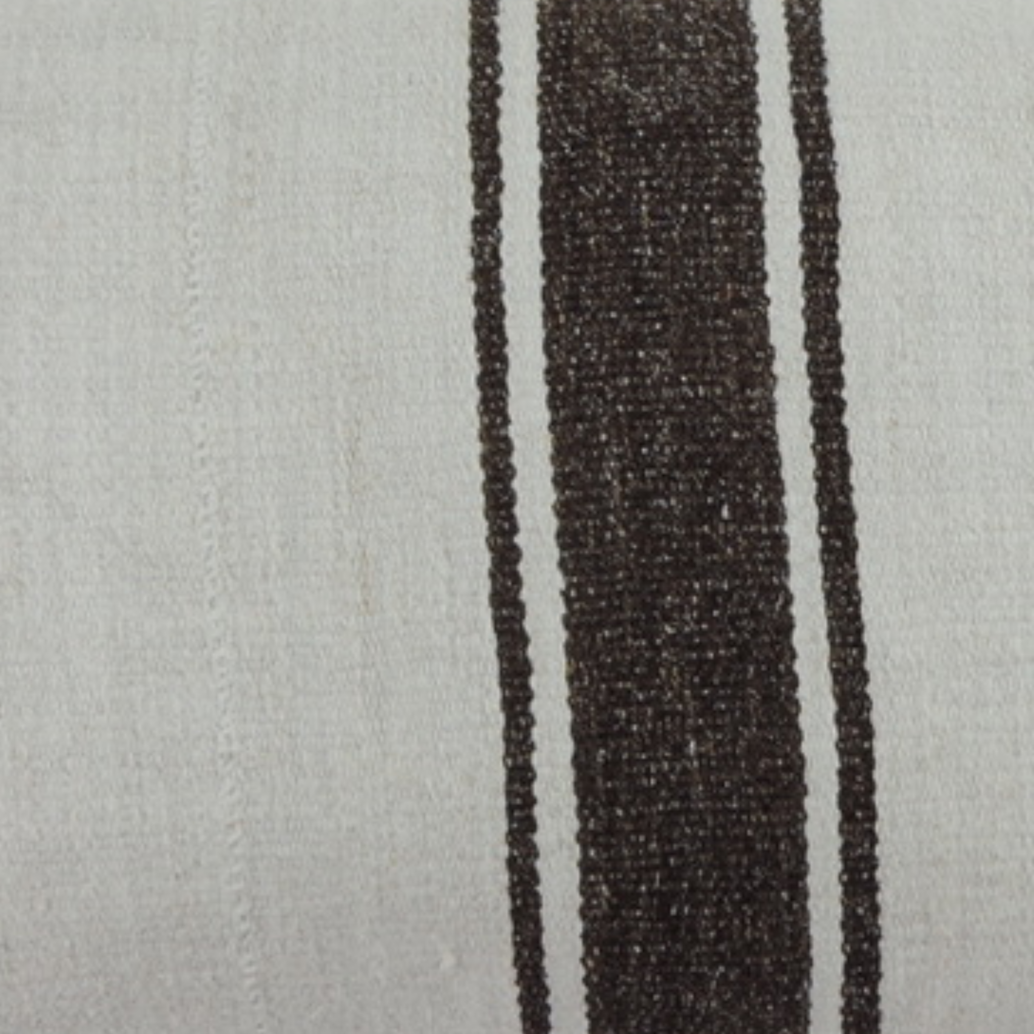 Housse de Coussin à rayures marron