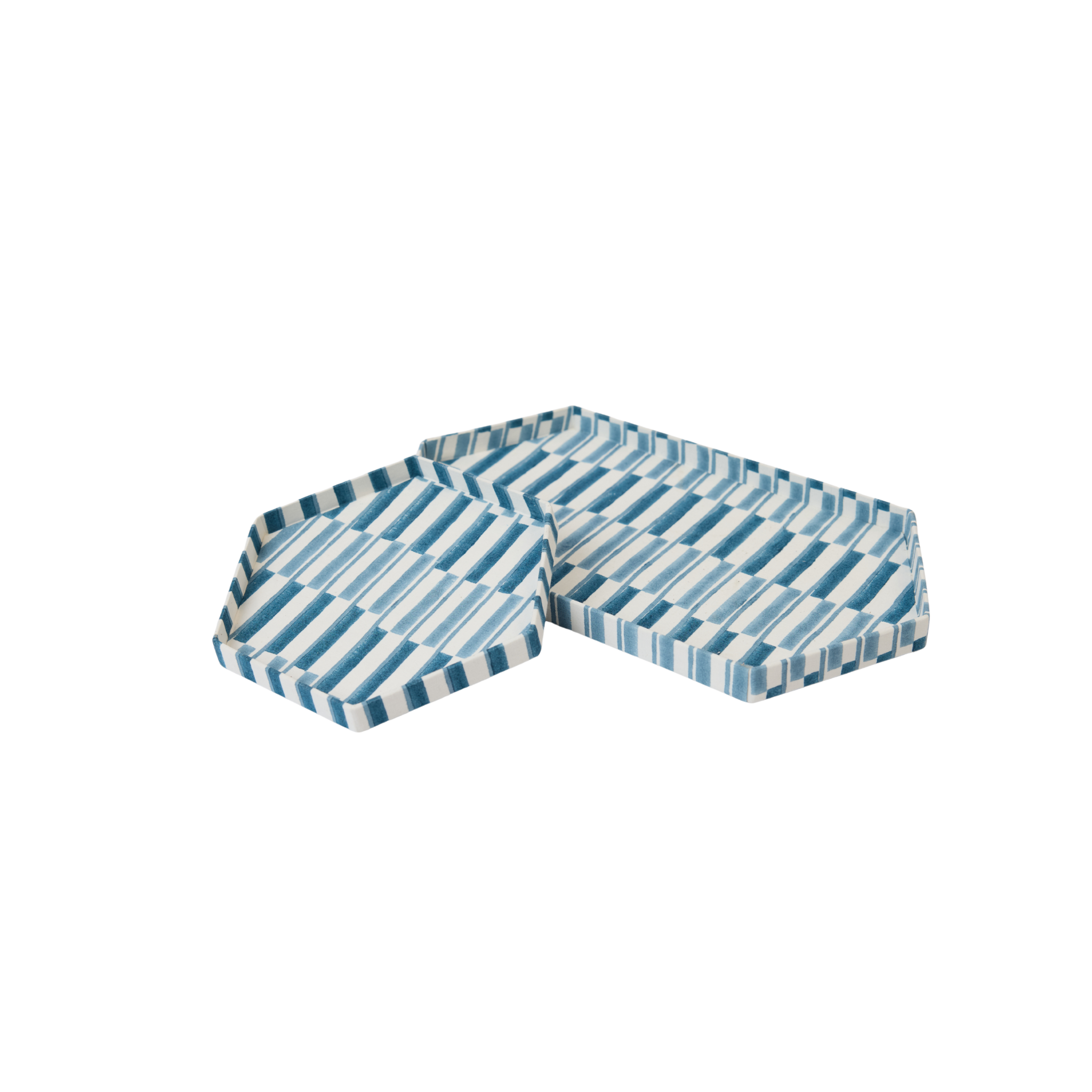 Lot de plateaux hexagonaux Juliette, Mousse