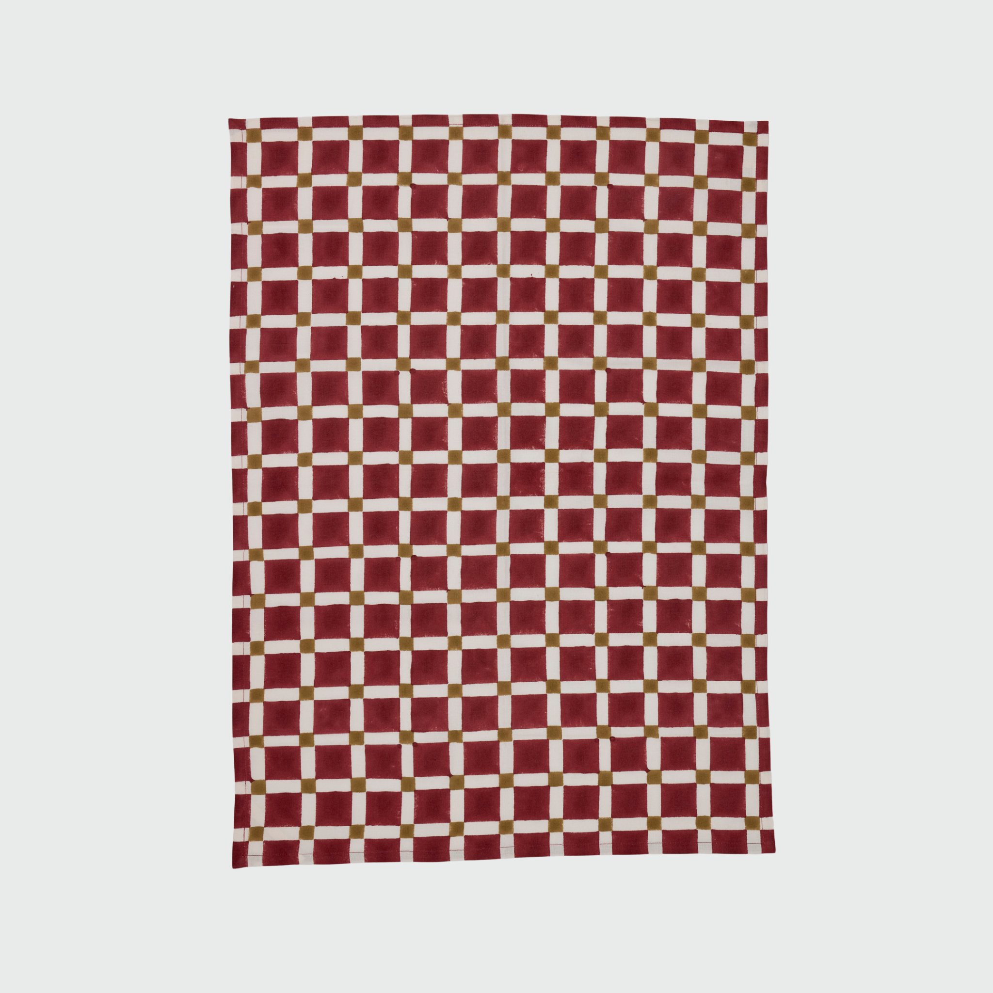 Holiday Checkerboard Dish Towel, Red