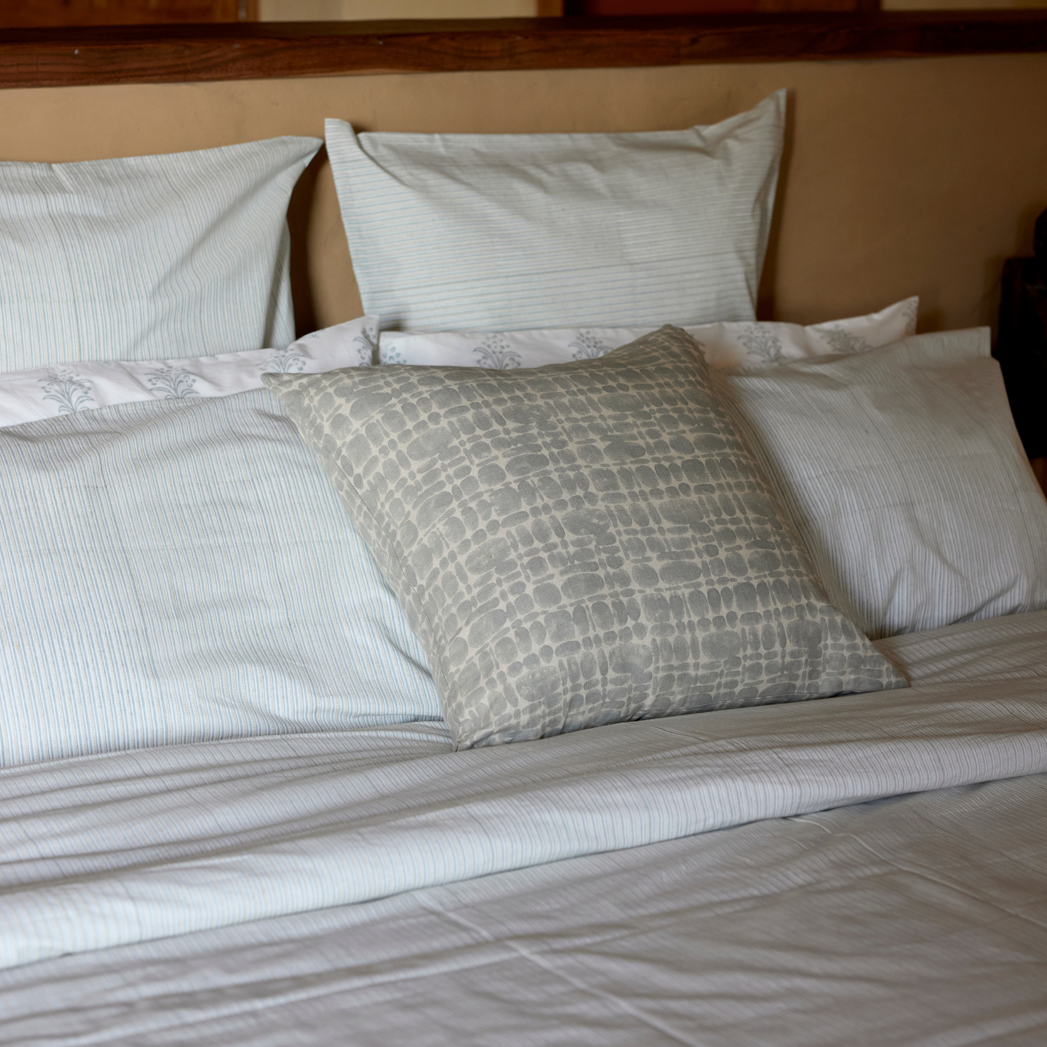 Pierre Throw Pillow in Blue Mist