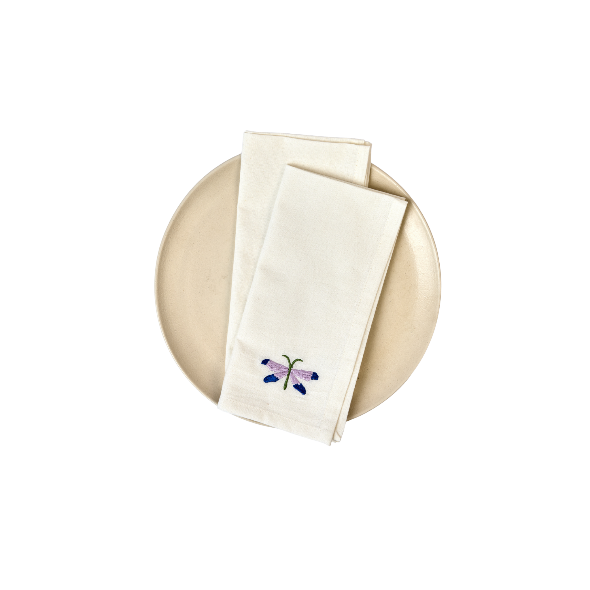Dragonfly Embroidered Napkin