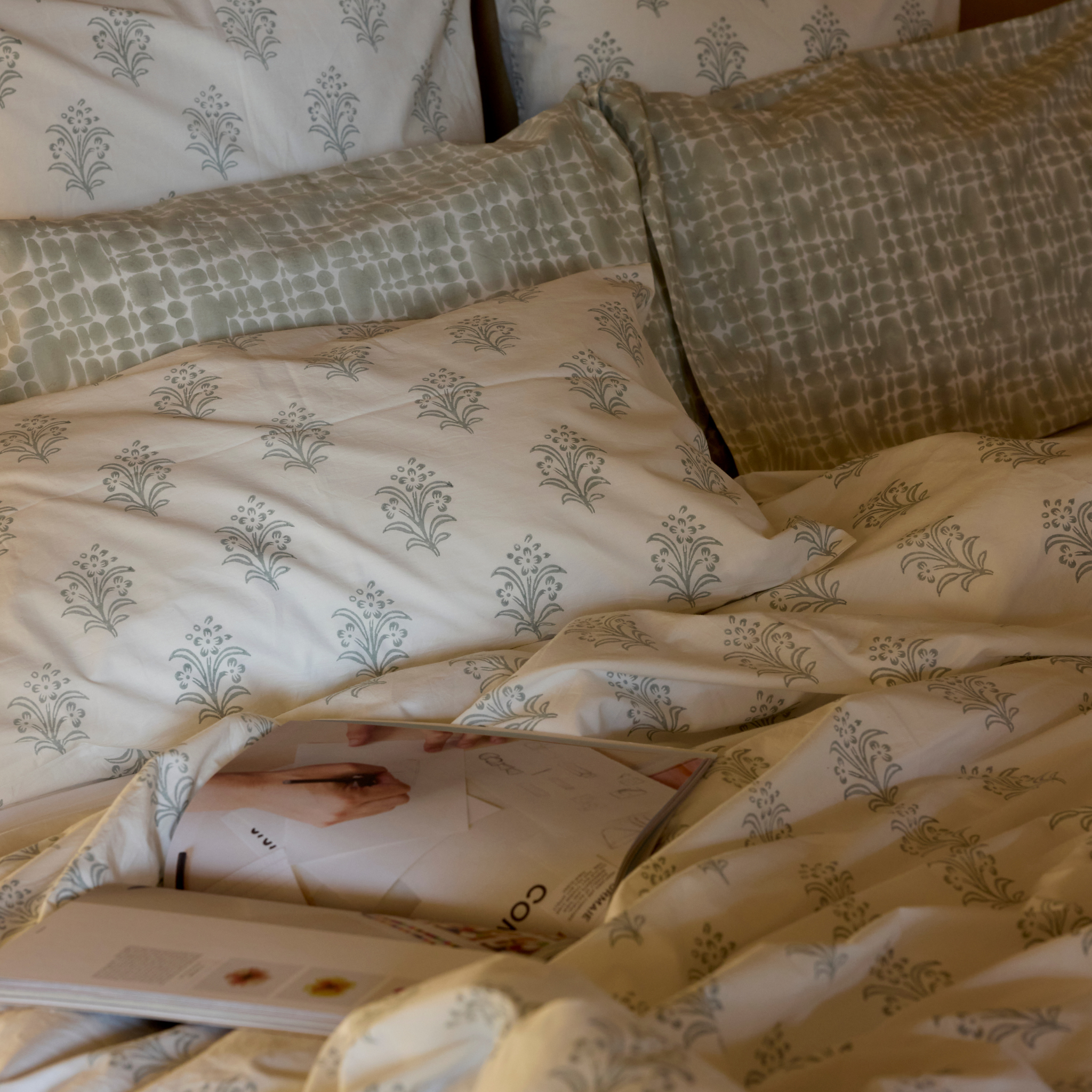 Housse de couette Eloise, Brume Bleue