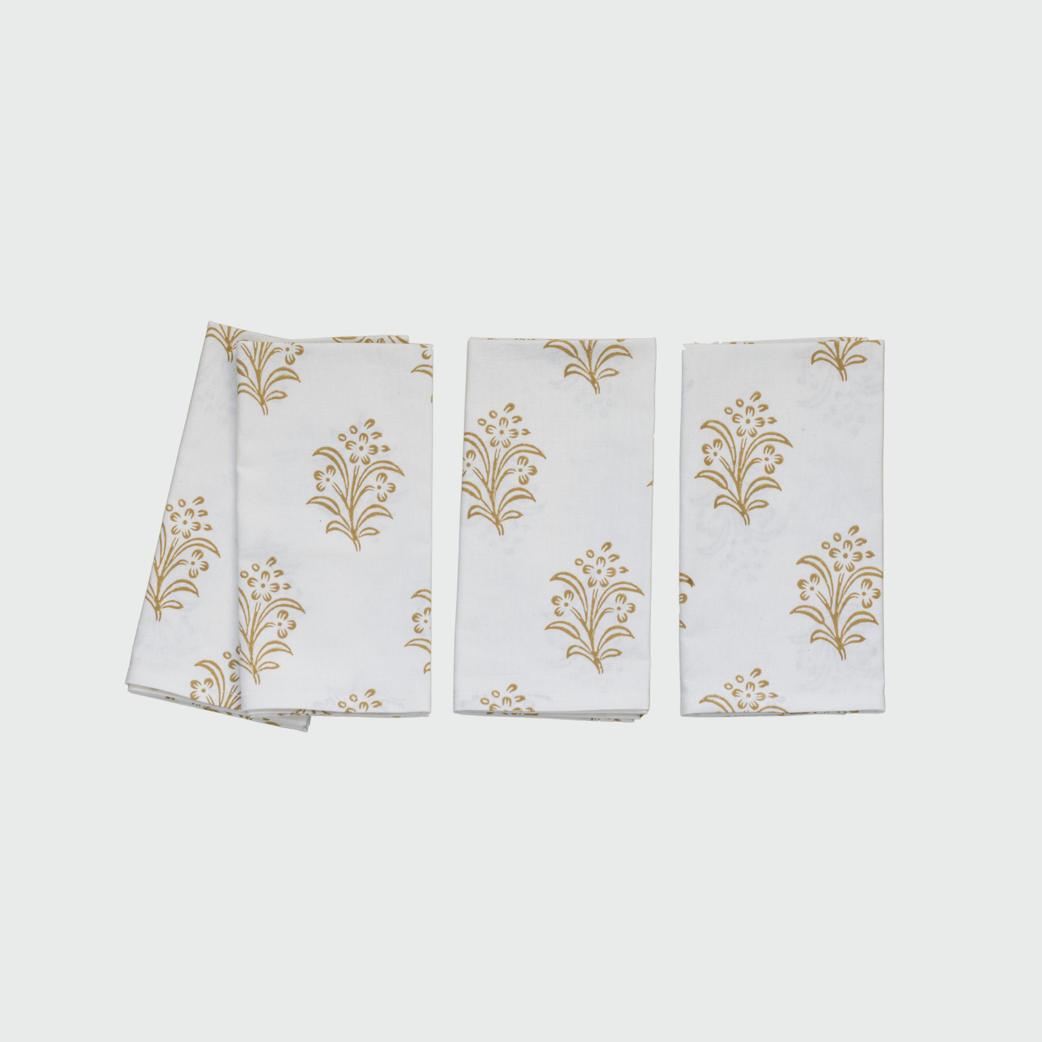 Serviette Eloise moutarde, lot de 4