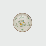 Assiette en Céramique à Fleurs Jaunes