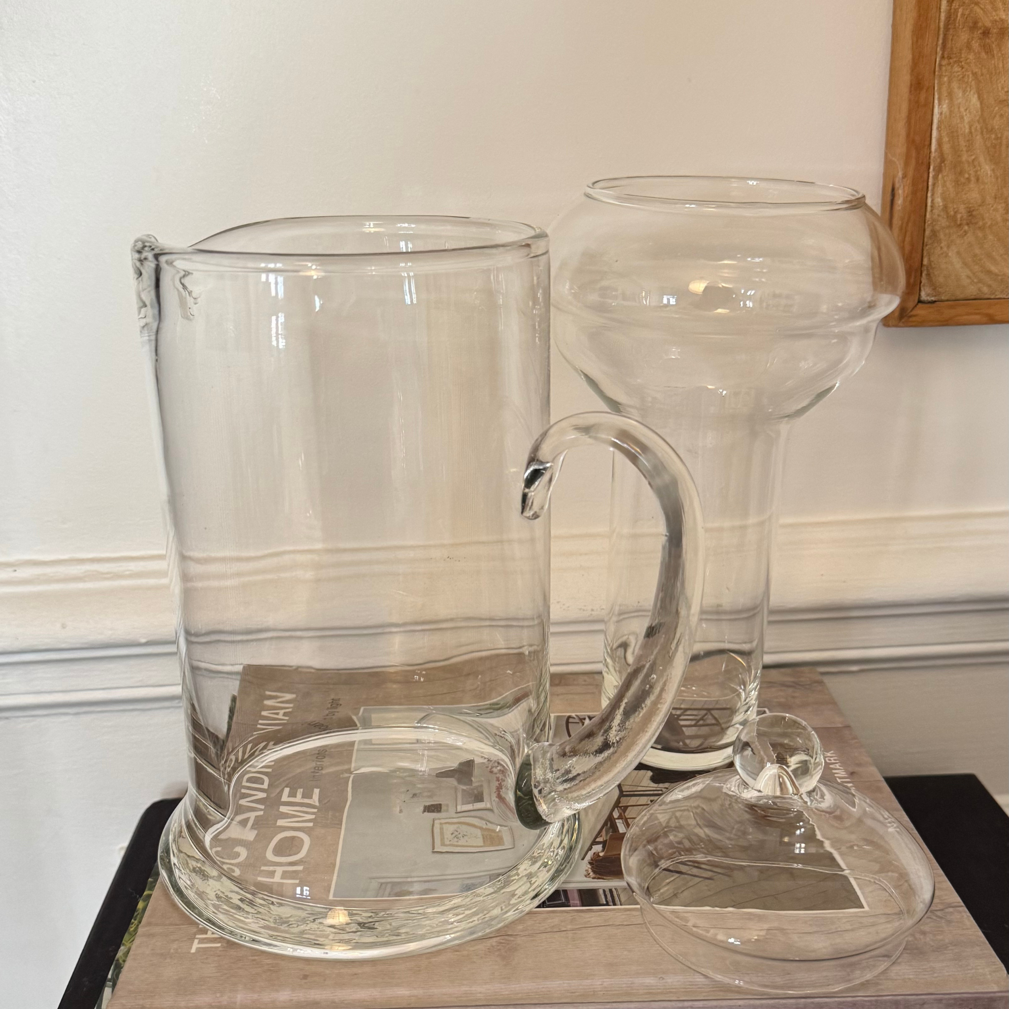 Glass Pitcher with Ice Chamber