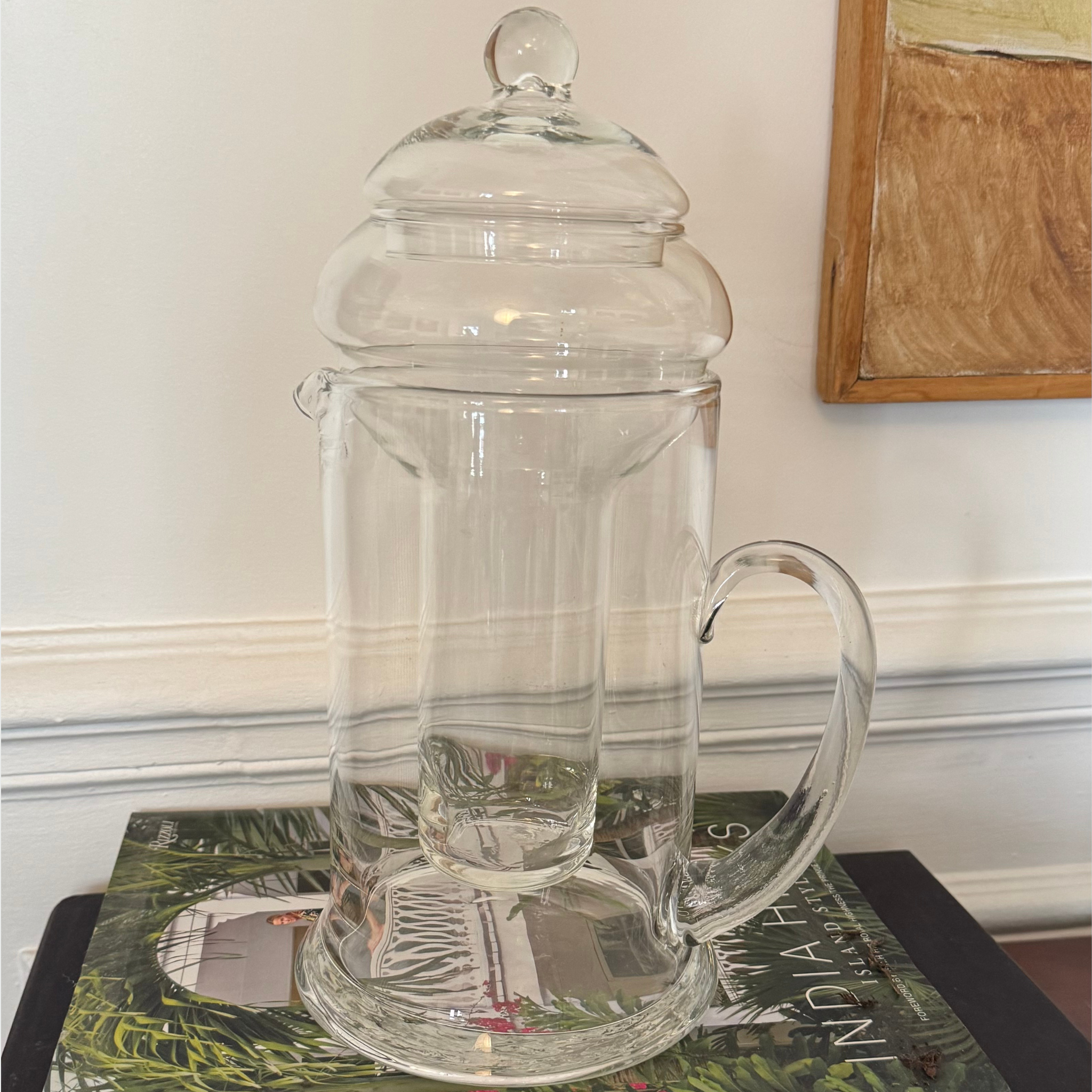 Glass Pitcher with Ice Chamber