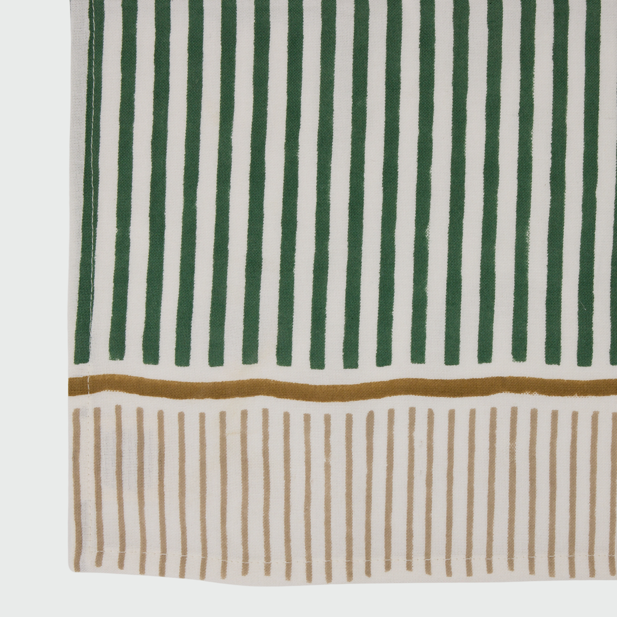 Serviette à rayures, vert pin