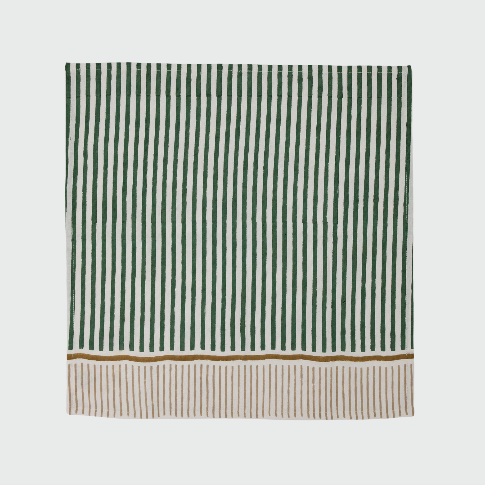 Serviette à rayures, vert pin