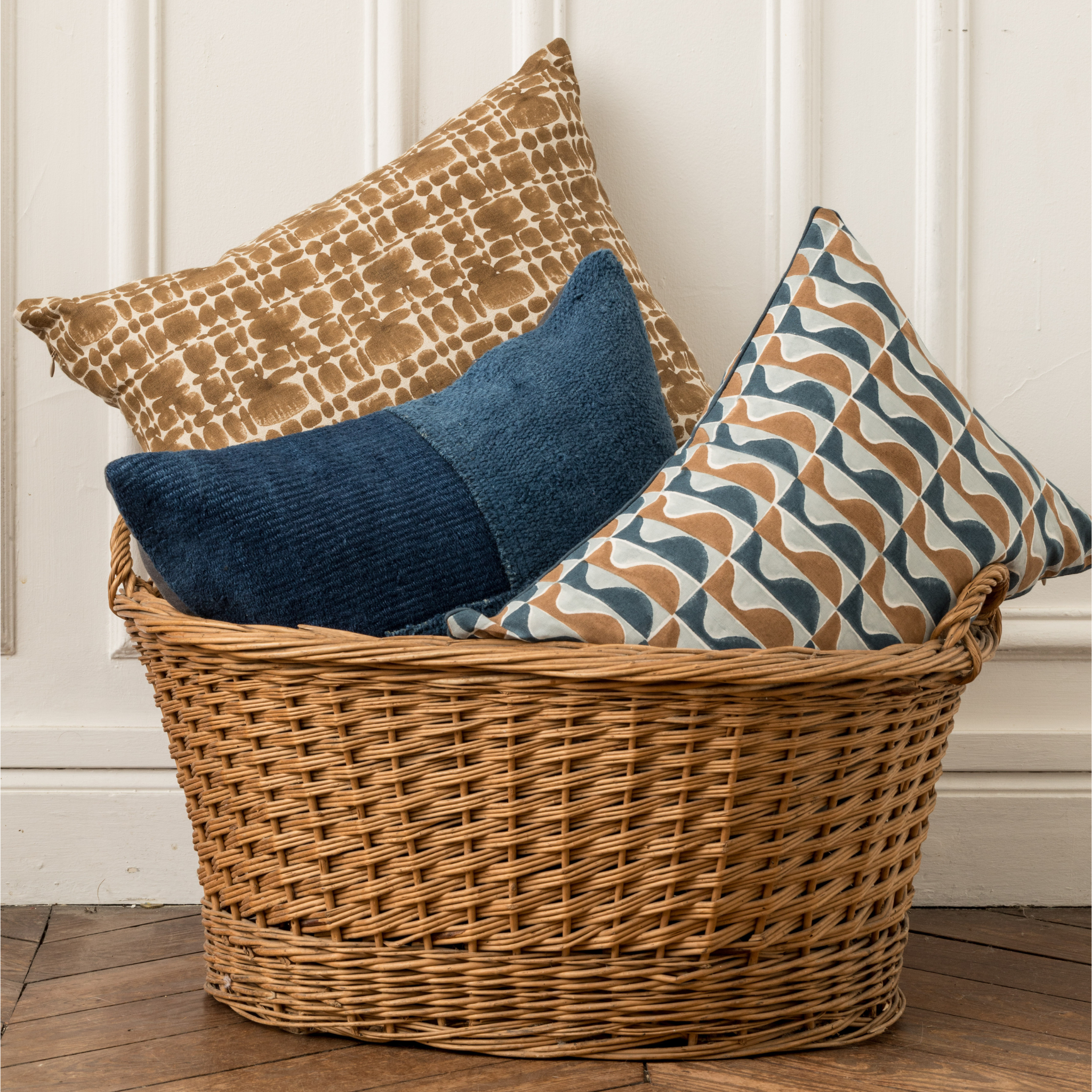 Housse de Coussin Rectangulaire Hugo, Bleu