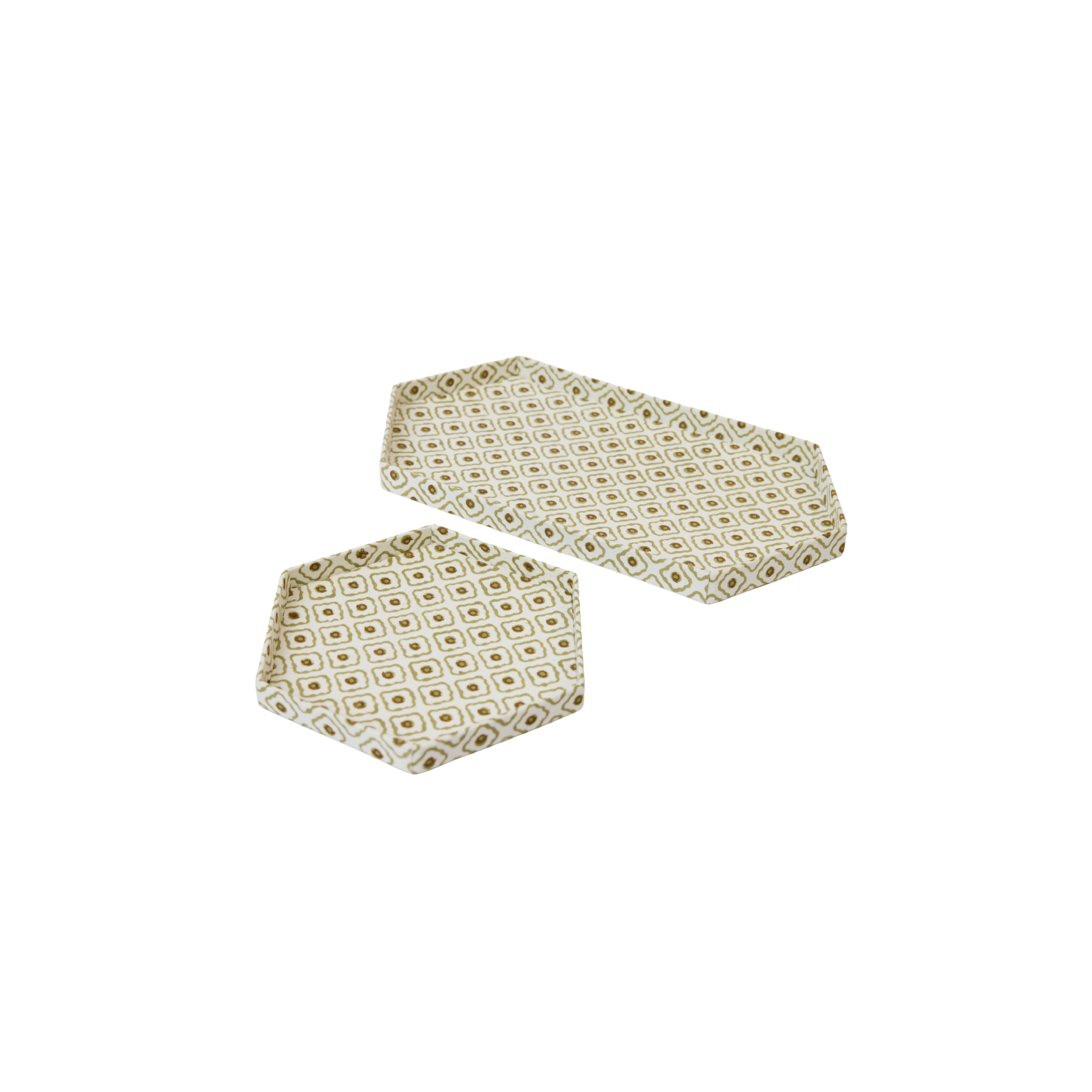 Juliette Hexagon Tray Set, Moss