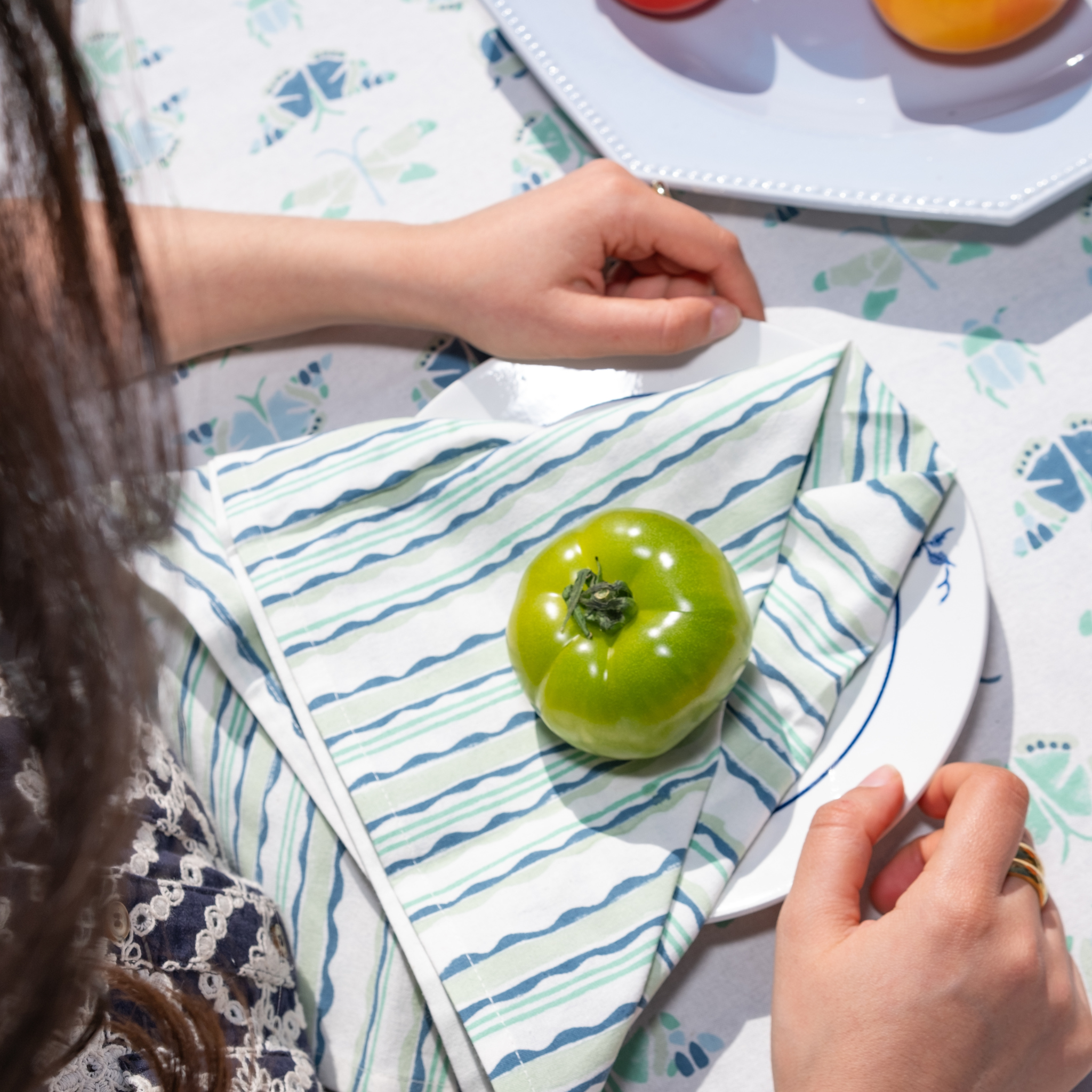 Serviette Lola, Bleue