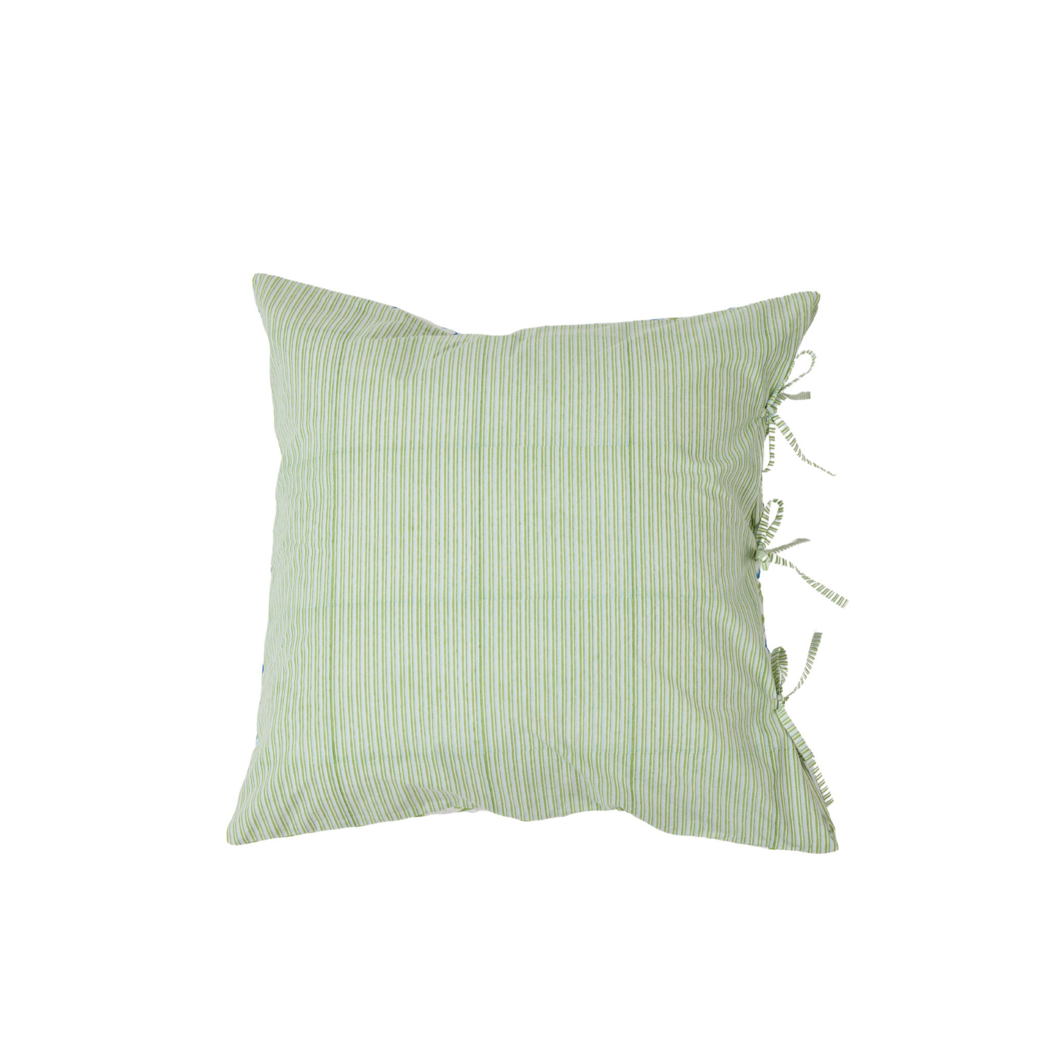 Lucie Quilted Pillow Sham, Spring Green/Cobalt
