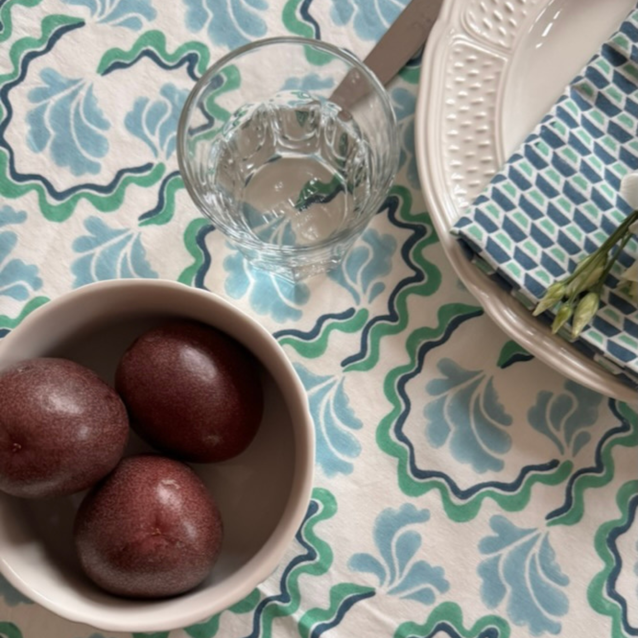 Serviette Lola, Bleue