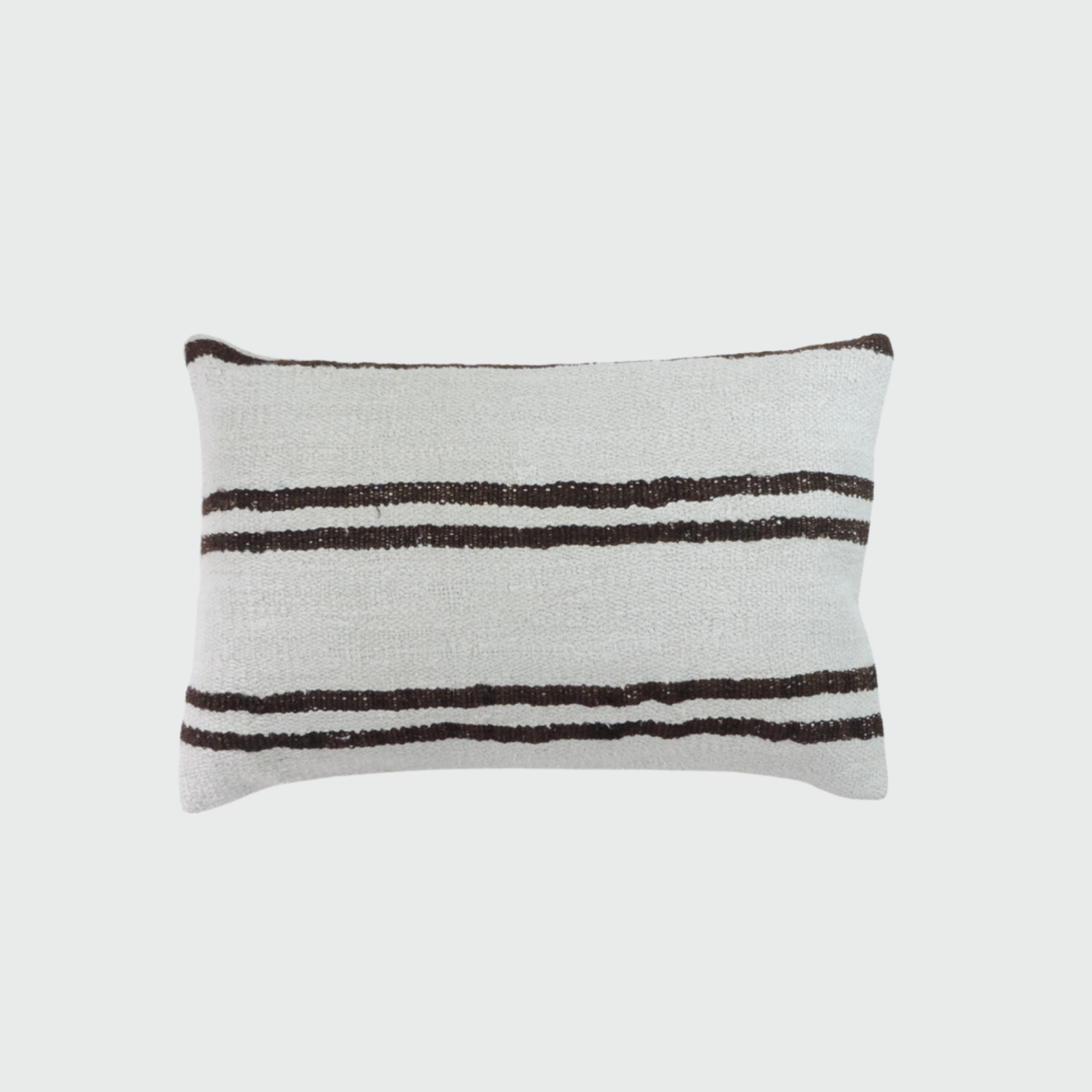 Housse de Coussin à rayures marron