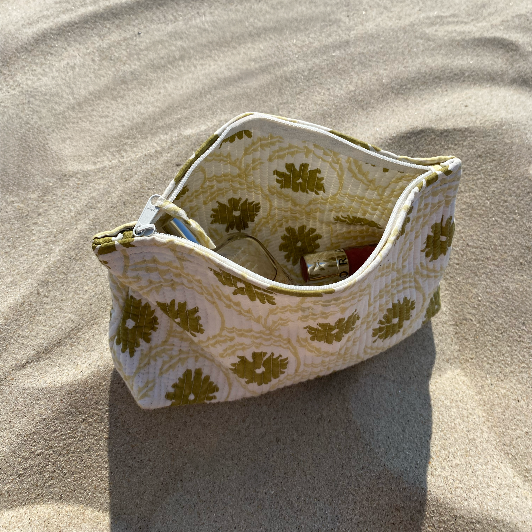 Marguerite Jewelry Pouch, Olive