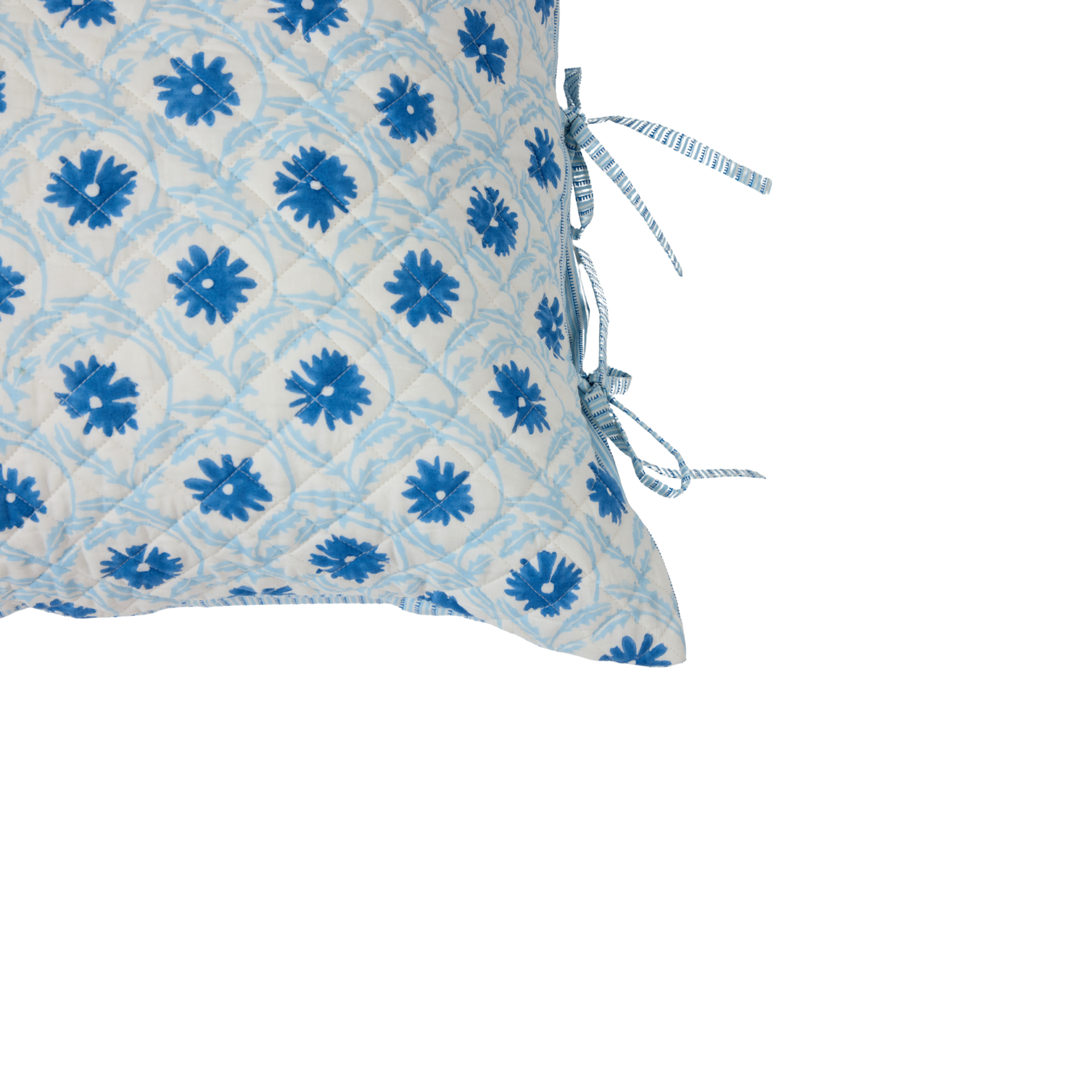 Marguerite Quilted Pillow Sham, Cobalt