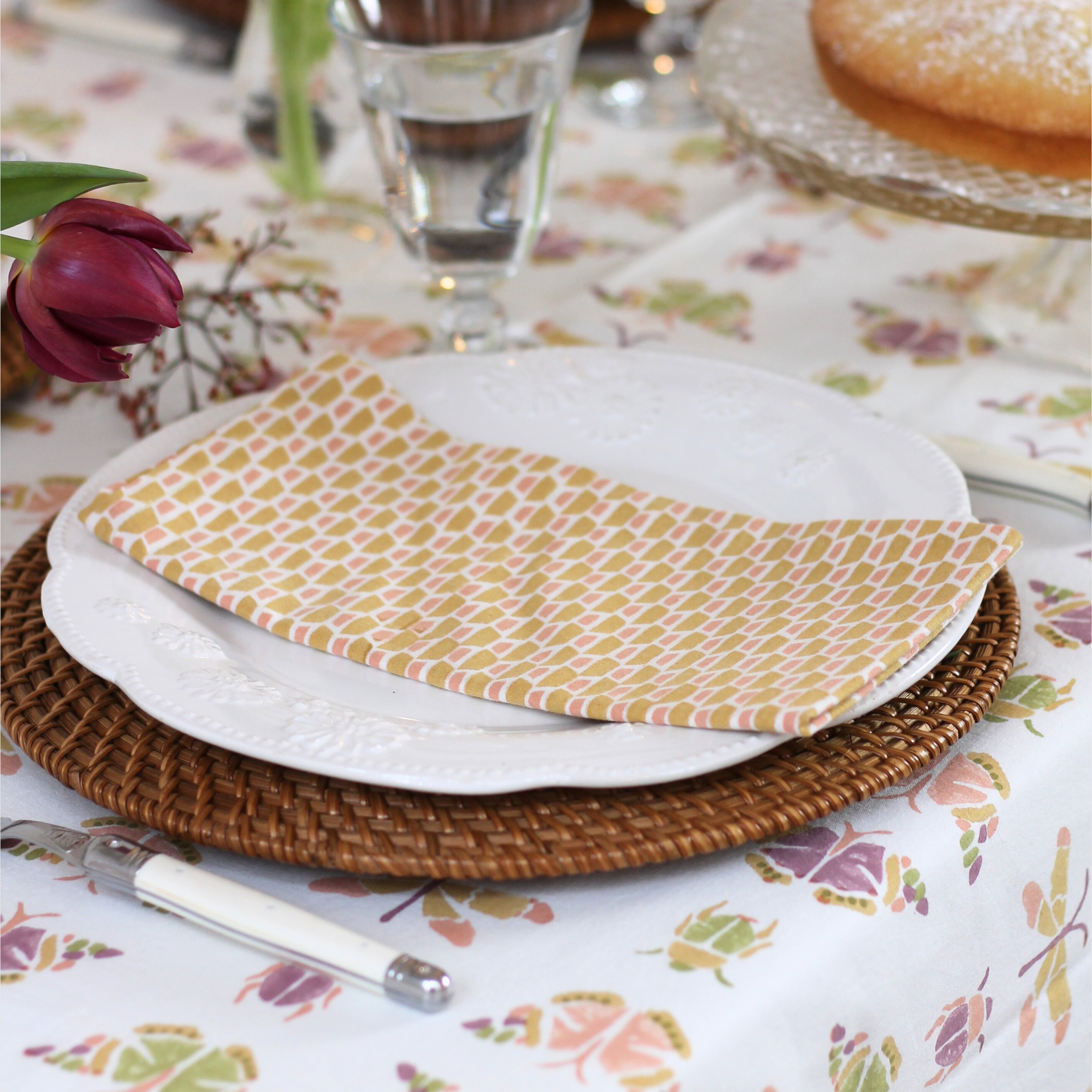 Serviette Lola, Jaune Bronze