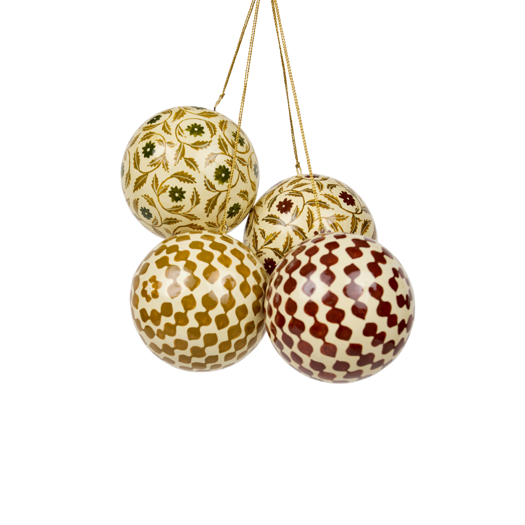 Hand-painted Ornament, Marguerite Red