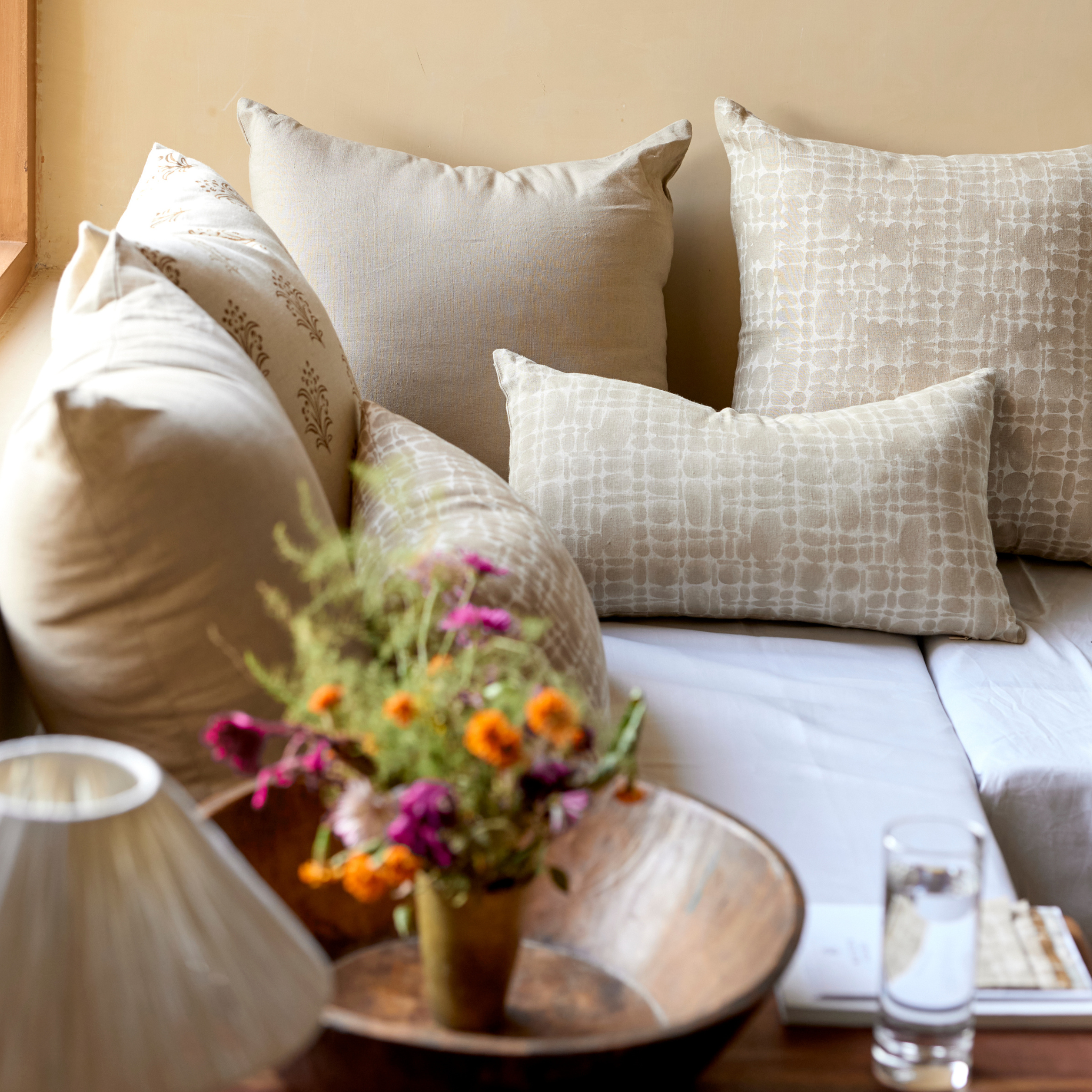 Pierre Throw Pillow in Beige