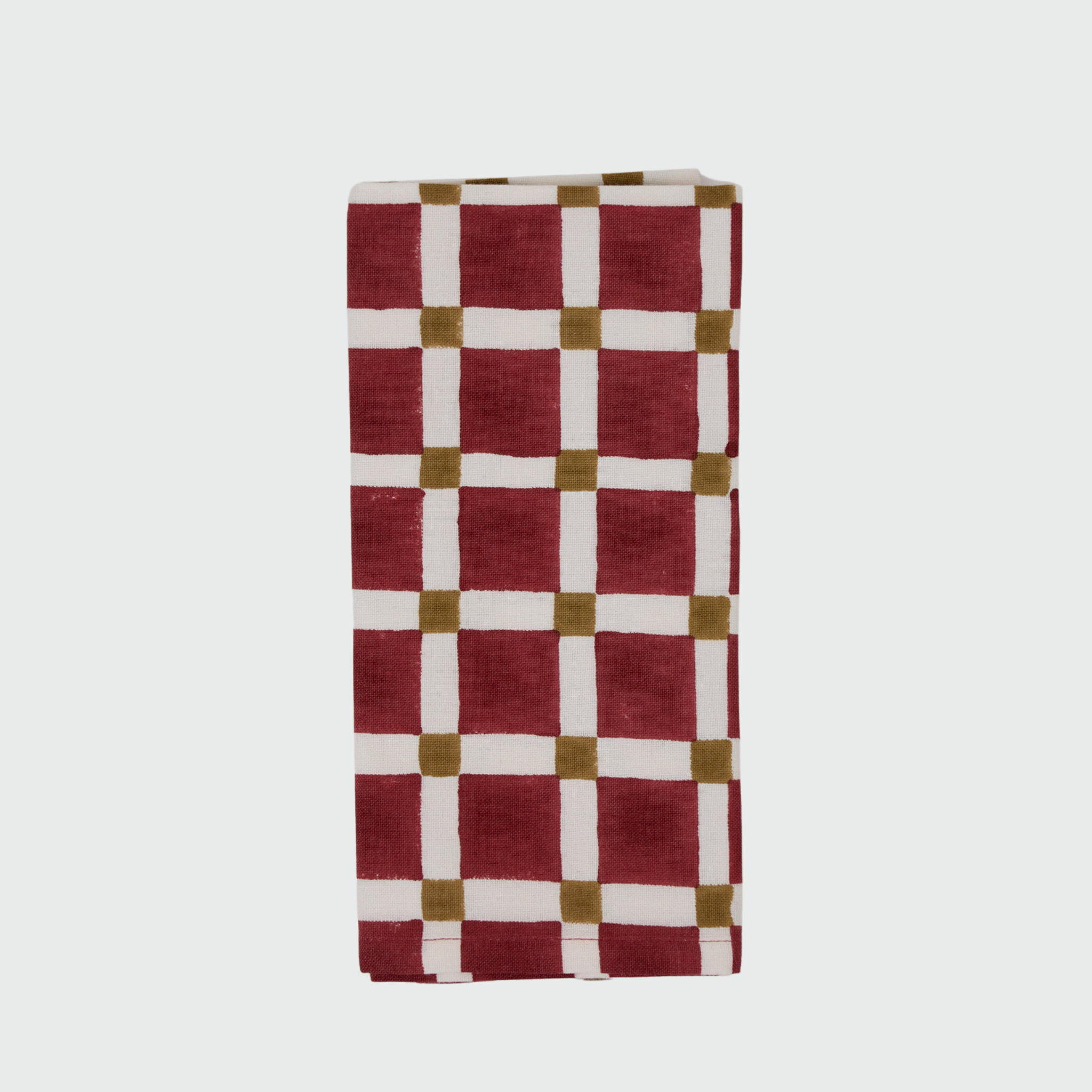 Torchon à damier, rouge