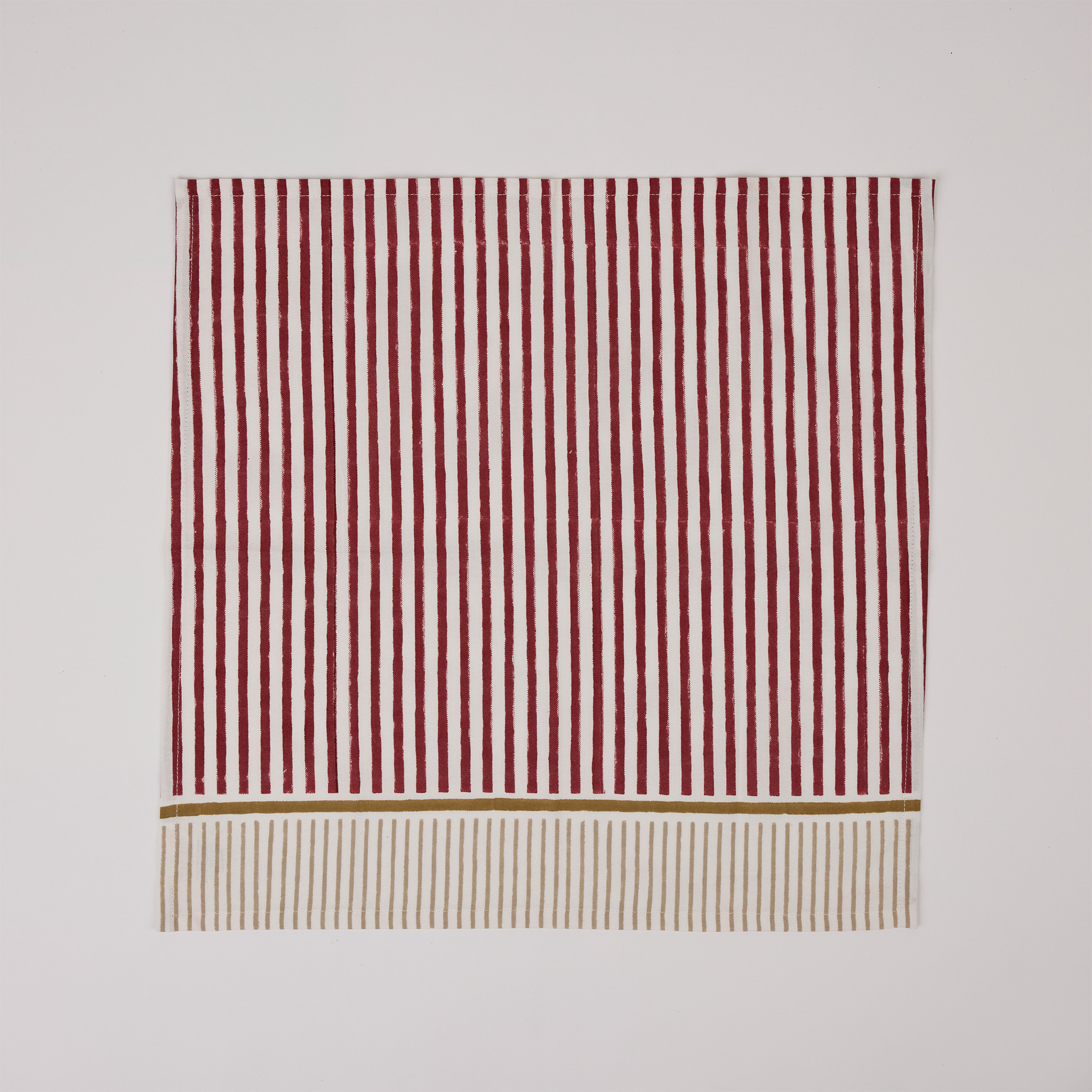 Serviette à rayures, rouge