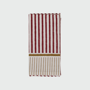 Serviette à rayures, rouge