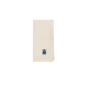 Scarab Embroidered Napkin, Cobalt
