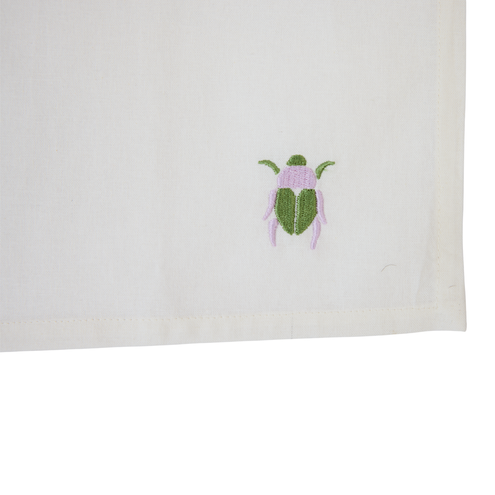 Scarab Embroidered Napkin, Lilac