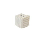 Ticking Stripe Tissue Box Cover, Sand