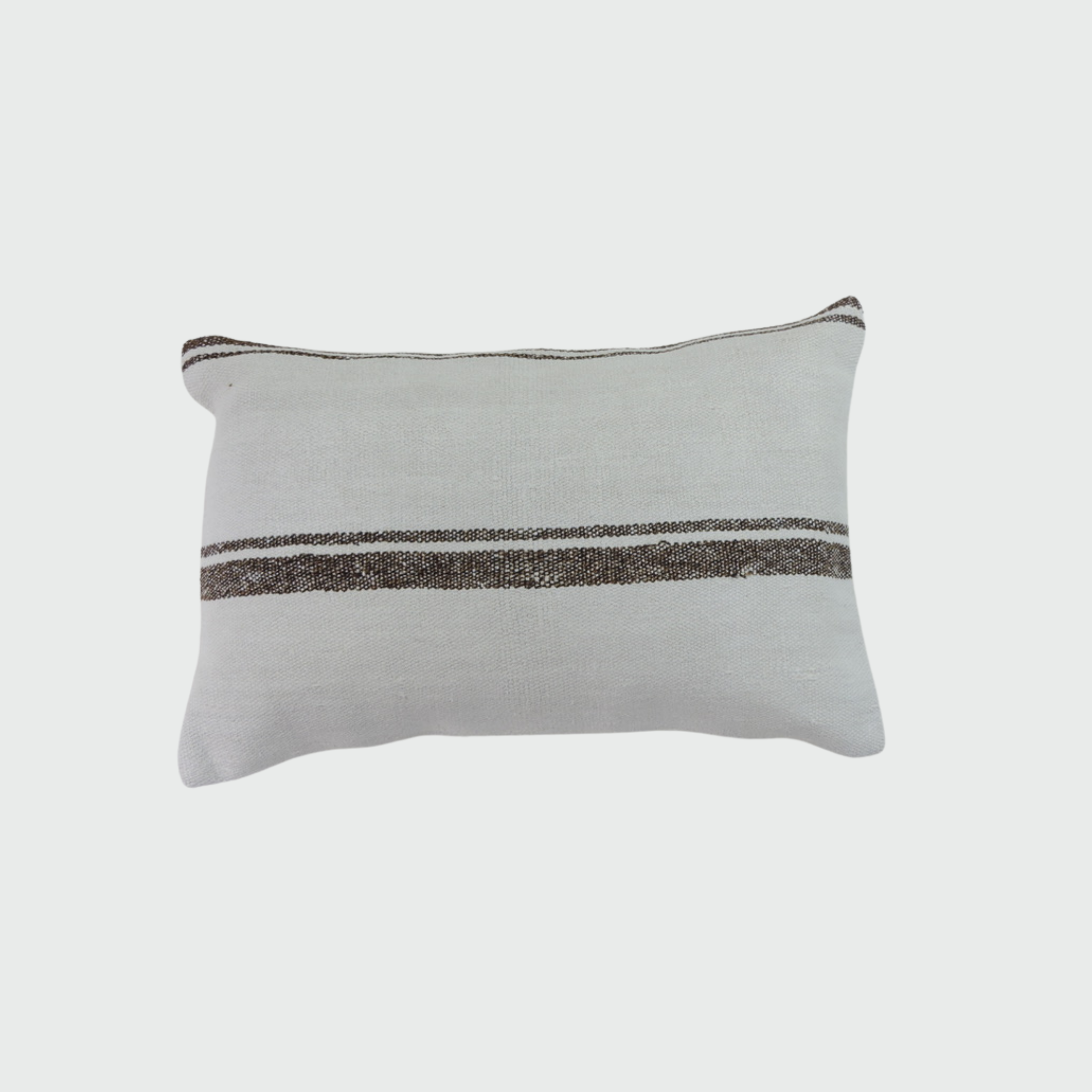 Housse de Coussin à rayures marron