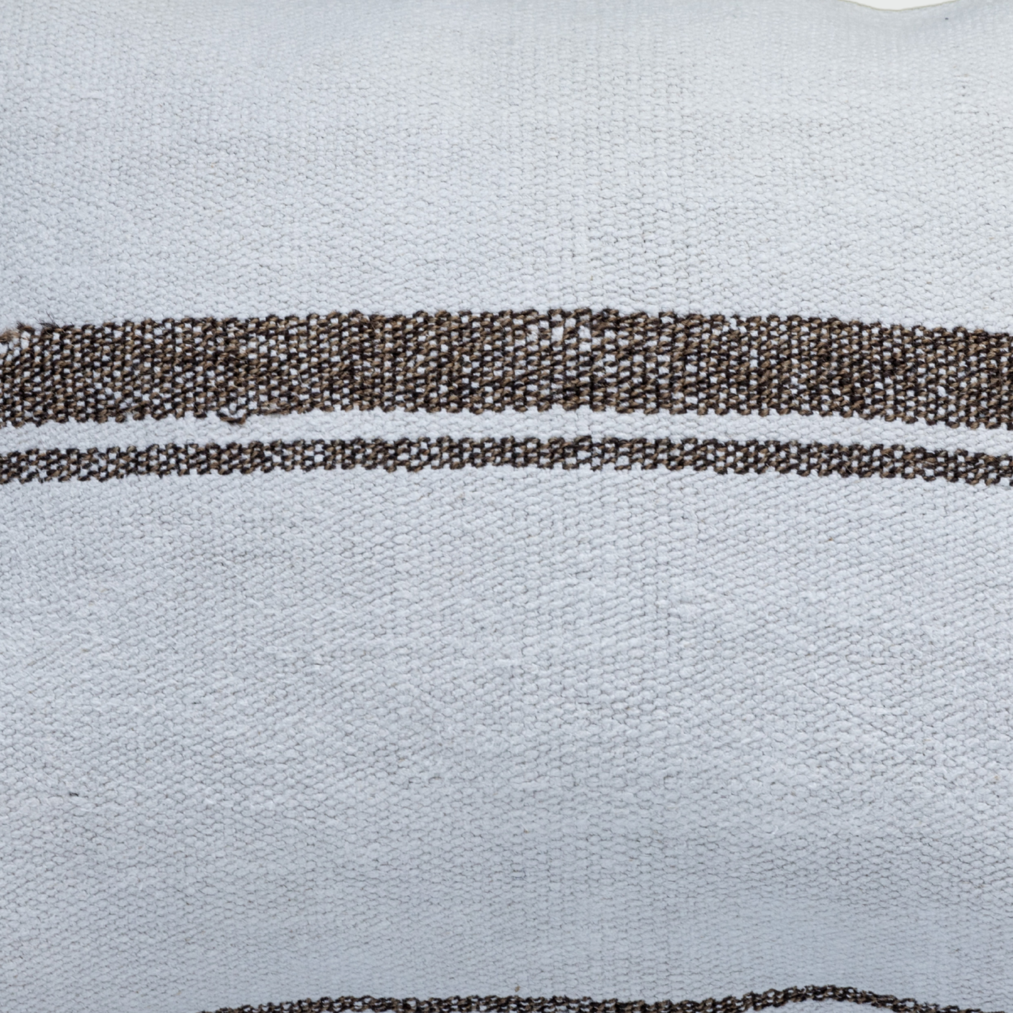 Housse de Coussin à rayures marron